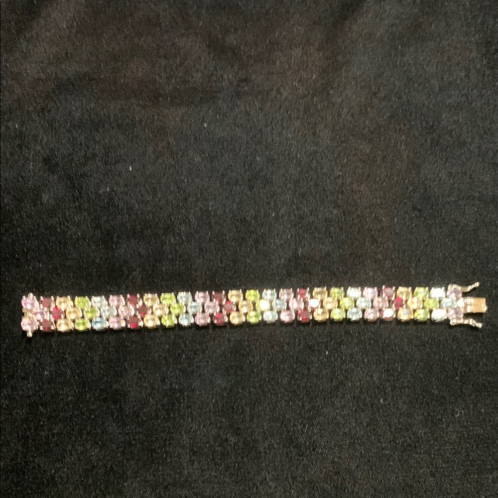 Elegant Multicolor Gemstone Bracelet